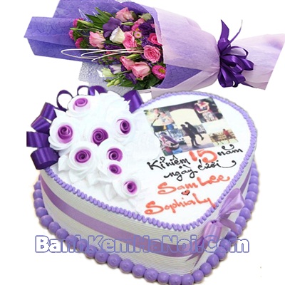HB10 750K hoa tươi và bánh sinh nhật