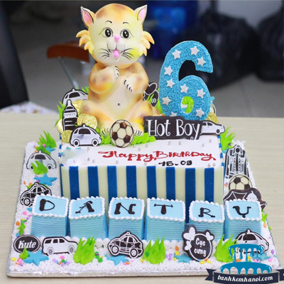 Bánh sinh nhật con mèo bánh kem mặt mèo đẹp dễ thương